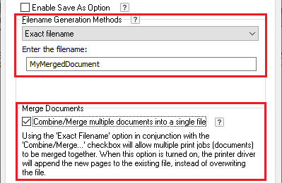 Combine/Merge multiple documents into a single file